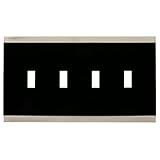 Brainerd 135763 Basic Stripe Quad Toggle Switch Wall Plate / Switch Plate / Cover [並行輸入品]