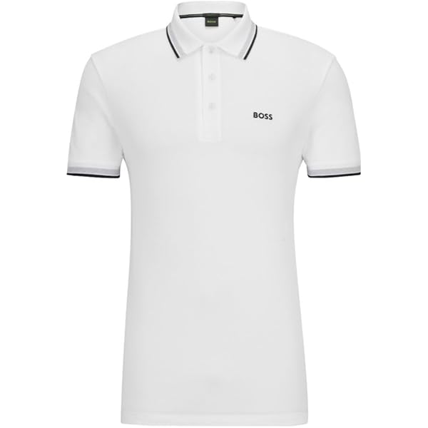 新品HUGO ホワイト半袖シャツ★ヒューゴボスBOSS HUGO BOSS ヒューゴ ボス Tシャツ 半袖 メンズ コットン Regular