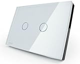 米国/ AU標準、スマートホーム、ac110～250 V、アイボリーホワイトガラスパネル、2-gang、タッチコントロールライトスイッチvl-c302 – 81 with LEDインジケータ