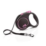 フレキシ (flexi) ブラックデザイン テープ S(15kg未満) 5m ピンク [犬用リード]