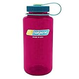 NALGENE(ナルゲン) ボトル 広口1.0L プラスチック Tritan エッグプラント 赤紫 BPAフリー
