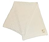 Gorgeous 100% Luxurious Super Soft Organic Cotton Baby Pram/Crib Blanket or Shawl - WHITE Knit Chequ