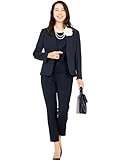 [アッドルージュ] スーツ レディース パンツスーツ フォーマル セレモニー ストレッチ ジャケット [t5280] 17号ABR ネイビー×ネイビー