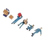 sharprepublic 1:64スケール 人間フィギュア 塗装人 ミニフィギュア 子供 プレゼント 玩具 家の装飾 インテリア置物 - 青