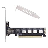 PCI-Express 4.0 PCIE 16x 取り外し可能、4つの Oculink SFF-8612 SFF-8611 内蔵 VROC Raid0 アダプター、U.2 SSD eGPU 外付けグラフィックカードドック用