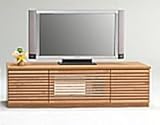 日本製 幅150cm ロータイプテレビボード 完成品 (ナチュラル)