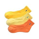【3足セット】POLO RALPH LAUREN メンズ レディース 足底パイル アーチサポート 多色 ショートソックス 93246604/92009604 23-25cm 11.オレンジ・ストロー・イエロー