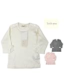 【子供服】 kids zoo (キッズズー) 袖口レースリボン付無地Ｔシャツ 70cm～95cm W26800
