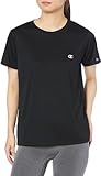 [チャンピオン] Tシャツ 半袖 丸首 ワンポイントロゴ ショートスリーブTシャツ ウィメンズスポーツ CWSTS301 ブラック/ピンク M