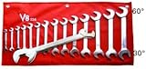 V8 Tools (V8 214) 14 Piece 3/8in. to 1-1/4in. Angle Head Wrench Set by V8 Tools