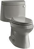 KOHLER K-3828-RA-K4 Cimarron Comfort Height One-Piece Elongated 1.28 GPF Toilet with Aqua Piston Flu