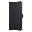 レイ・アウト Xperia XZ1 ケース 手帳型 スリム/ブラック RT-RXZ1SLC1/B
