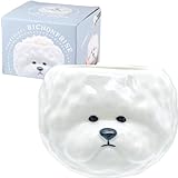 サンアート かわいい食器 茶碗 お茶わん ricebowl ビションフリーゼ ダイカット 動物 食器 誕生日プレゼント 犬 グッズ 忘年会 雑貨 白 約11×9cm SAN4908