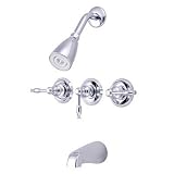 Elements of Design EB231KL Magellan Three Handle Tub & Shower Faucet, 5' Spout Reach, Polished Chrom