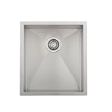 Phoenix 18-1/2" Undermount 16 Gauge Stainless Steel Square Kitchen Bar Sink Zero Radius [並行輸入品]