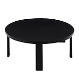 完成品 折りたたみ こたつテーブル リバーシブル 一年中使える 〔円形直径70cm〕 ブラック×ホワイト