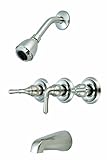 Aviditi Olympia Series P-3230-BN Elite Three Lever Handle Tub And Shower Set, Brushed Nickle [並行輸入品]