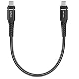 C to C ケーブル Type C 充電コード 0.3M 240W PD3.1 対応 ナイロン編み 超急速充電&データ転送 USB C ケーブル MacBook Pro iPad Pro Galaxy S24 Ultra 近接充電用 ブラック