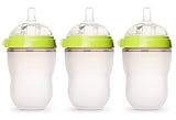 Comotomo Natural Feel 8 Ounce Baby Bottle 3 Pack - Green by Comotomo [並行輸入品]