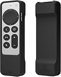【elago】 Apple TV 4K 2022 / AppleTV 4K 2021 対応 リモコン ケース Siri Remote コントローラー 用 耐 衝撃 シリコン ケース 落下防止 用 ストラップ 付属 カバー [ AppleTV4K 第3世代 / アップルTV 4K 第2世代 対応 ] R1 INTELLI ブラック