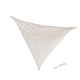 Flameer シェードセイル PEストリング 三角 UVブロック シェードセイル 屋外 ガーデン プール デッキ 多サイズ 全８色選べる - ベージュ3m