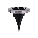 SIKIWIND ソーラーチャージライト 埋め込ライト 4LED 防水IP65 防塵 ガーデン 庭 屋外用 全2色 (電球色)