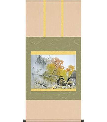 Amazon.co.jp: 掛け軸 掛軸 川合玉堂（かわいぎょくどう）・ 吹雪