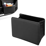 LIANHATA 多機能車ゴミ箱 大容量 引っ掛け式 車用ゴミ箱 車用収納ボックス 運転/助手席用 収納ケース 折りたたみ可能 ドア収納 シートバックポケット 後部座席 運転席用 省スペース カー用品 (ブラック)