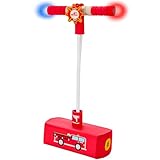Flybar ポゴホッパー プリテンダー ポゴホッパー 本物のサイレンのサウンドと点滅ライト付き 屋内/屋外で楽しめる対象年齢3歳以上 (消防士ポゴのみ)