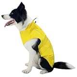犬服 犬用 レインコート ペットレインコート 犬用ジャケット 梅雨対策 雨具 雨の日 リード穴あり 防水 通気 軽量 散歩 調整可能 着脱簡単 反射テープ 汚れ防止 小型犬/中型犬/大型犬 (ミリタリーグリーン, XL(17-25kg))
