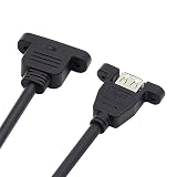 cablecc 5Gbps USB 3.0 Type A メス - Micro USB 3.0 メス Type-B スクリューマウントタイプ 延長ケーブル 50CM