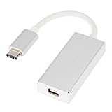 chenyang USB-C USB 3.1 Type C ソース - Mini DisplayPort DP シンク ディスプレイ 4K 1080p HDTV アダプターケーブル シルバーアルミニウムケース付き ノートパソコン Mac用