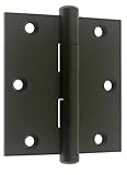 IDH by聖Simons 83535 – 10bプロフェッショナルグレード品質純正ソリッド真鍮3 – 1 / 2インチx 3 – 1 / 2インチフルほぞ穴ドアヒンジ(ペア)、オイル研磨ブロンズ