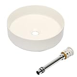 洗面ボウル 丸型 40cm HWB-CI40 手洗器 排水金具付き 洗面台 陶器 洗面器 (排水金具セット)