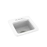 swaoi| # Swanstone bs01515.010 – 3 15-in X 15-inソリッドサーフェスバー/準備シンク3-hole、ホワイト、