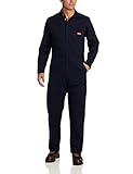 Dickies Men's Flame Resistant Long Sleeve Coverall Navy Large/Regular [並行輸入品]