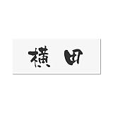 丸三タカギ 彫り込み済表札 アクリル APY1-W-1-3-横田 【完成品】