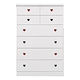 アルファタカバ ベビータンスシリーズ パルコハート 90cm幅6段 レッド/ブラック