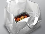 Elkay Plastics TO211810 Take Out Bag with Wave Top Handle Unprinted 21 x 18 + 10 BG White (Pack of 5