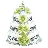 Large Lime Green Daisy Diaper Cake by Bloomers [並行輸入品]
