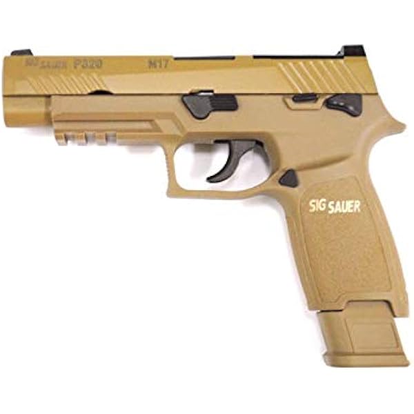 Amazon Aeg Sig Sauer P3 M17 ロング ガスブローバック ガスガン リアルフル刻印 Tan 樹脂フレーム版 ハンドガン 通販