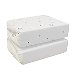 Cuddles Collection Cot Jersey Sheets (Grey Stars on White) by Cuddles Collection