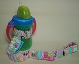 ドリンクホルダー Dropper Stopper ドロッパーストッパー 新柄:ピンクフラワークルスタル柄 おもちゃ 哺乳瓶 マグ お菓子入れ の落下防止