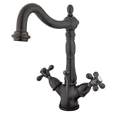 Elements of Design ES1435AX New Orleans Two Handle Centerset Lavatory Faucet with Brass Pop-up & Opt