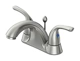 Oakbrook洗面所蛇口低リード2ハンドル4 " 1.5 GPM B。ニッケル