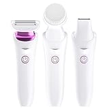 Hpyone レディースシェーバー 女性用 ボディーシェーバー 3in1電動シェーバー ムダ毛処理 VIO専用シェーバー 洗顔専用ブラシ 脇