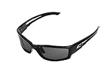 Edge Eyewear SK116-IFT Kazbek Islander Fit Safety Glasses, Black with Smoke Lens [並行輸入品]