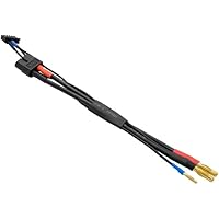ハイテック XT60⇒角型リポ充電ケーブル(ヨーロピアン) バランスコード一体型(ショートケーブル) 純正品 ラジコン バッテリー 充電器 アクセサリー バナナ ブラック系 HMJ464(S)