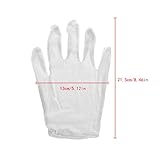 Manyao 検査作業のための1対のホワイトコットンブレンド手袋コインジュエリー軽量