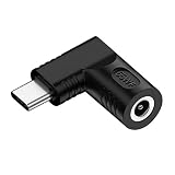 CYアダプタDC 20 Vジャック5.5 x 2.5 mm入力USB-C Type-C出力90度直角電源プラグ充電アダプタ65 W